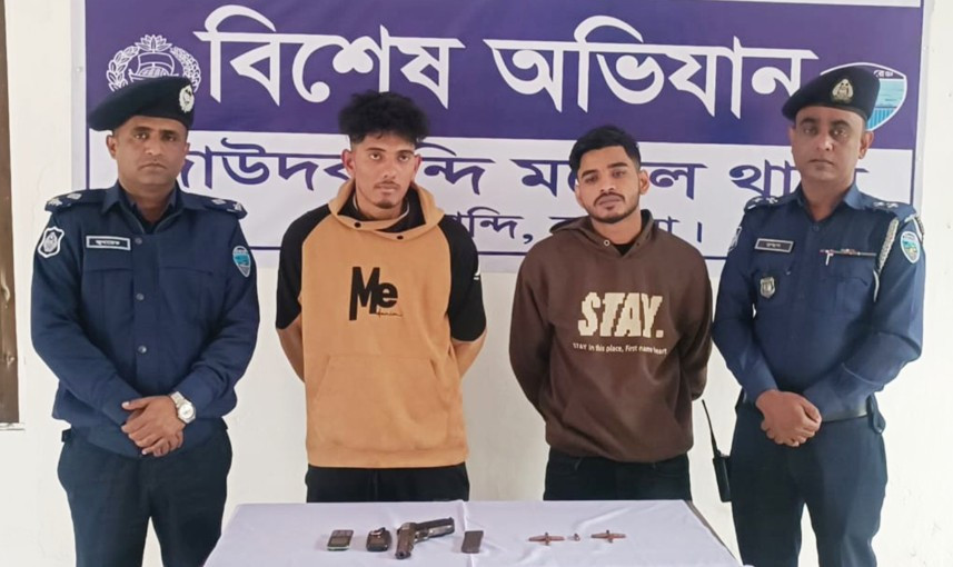 কুমিল্লায় অস্ত্রসহ কিশোর গ্যাংয়ের ২ সদস্য আটক